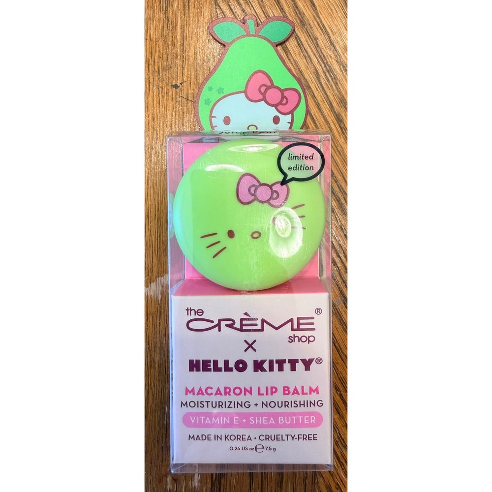 Hello Kitty x The Crème Shop Juicy Pear Macaron Lip Balm – Limited Edition NEW